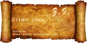 Zilahi Ilona névjegykártya